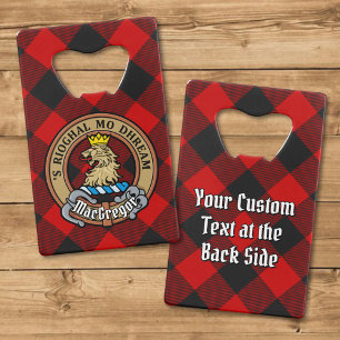 MacGregor Crest over Rob Roy Tartan