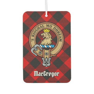 MacGregor Crest over Rob Roy Tartan Air Freshener