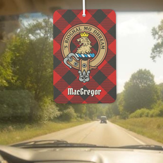 MacGregor Crest over Rob Roy Tartan Air Freshener (Creator Uploaded)