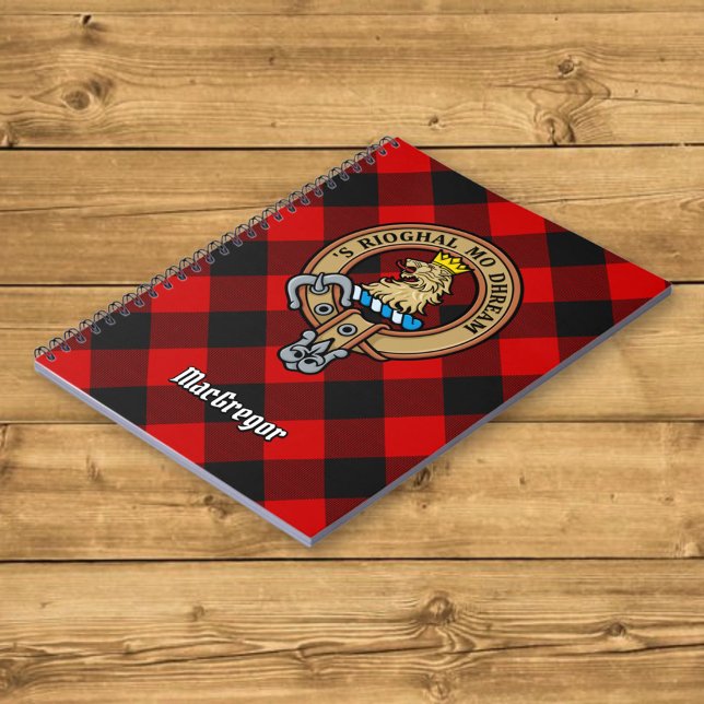 MacGregor Crest over Rob Roy Tartan Notebook (Creator Uploaded)