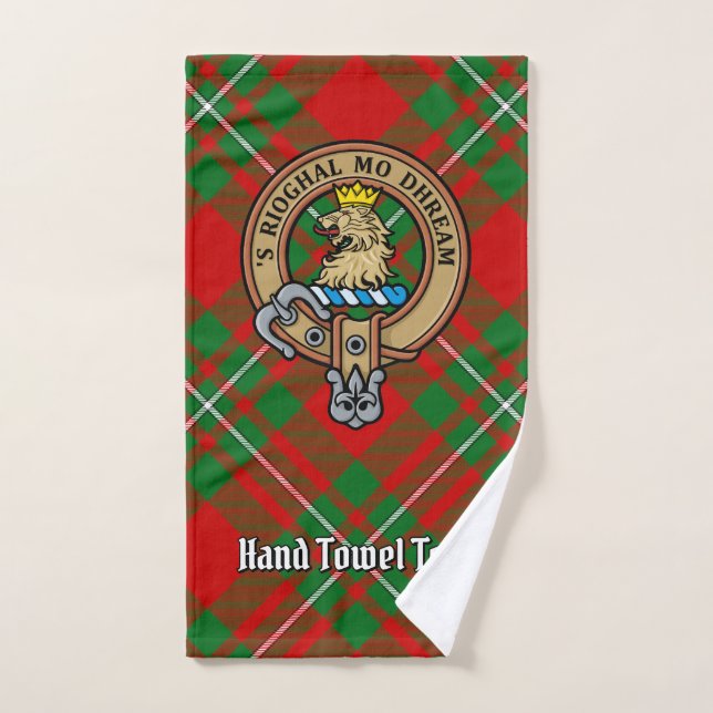 MacGregor Crest over Tartan Bath Towel Set (Hand Towel)