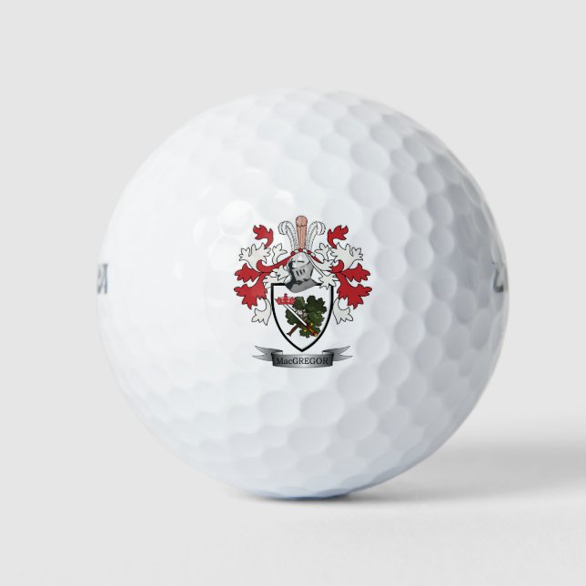 MacGregor Family Crest Coat of Arms Golf Balls (Front)