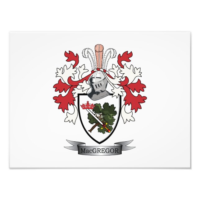 MacGregor Family Crest Coat of Arms Photo Print (Front)