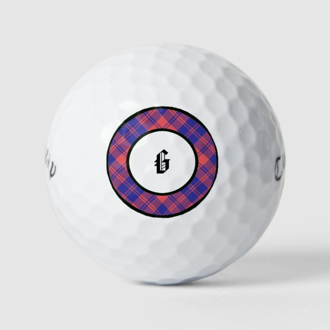 MacGregor of Glengyle Tartan Clan Plaid Golf Balls (Front)