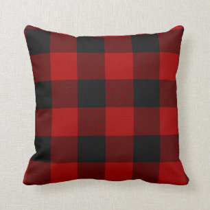 MacGregor   Rob Roy   Buffalo Plaid Red Tartan Cushion