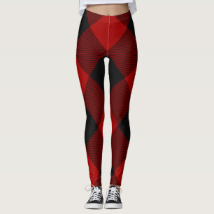 MacGregor   Rob Roy   Buffalo Plaid Red Tartan Leggings
