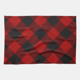 MacGregor   Rob Roy   Buffalo Plaid Red Tartan Tea Towel