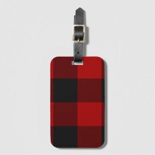 MacGregor Rob Roy Red Buffalo Plaid Luggage Tag