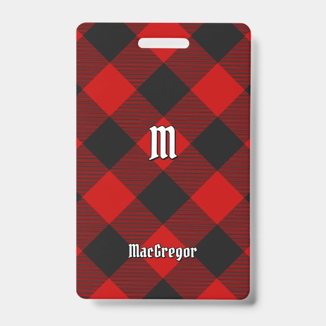 MacGregor Rob Roy Tartan Badge ID Badge (Front)