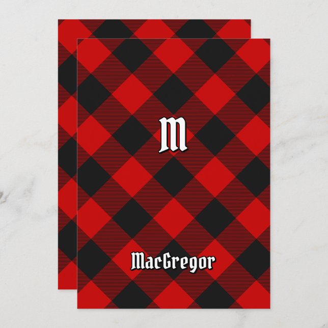 MacGregor Rob Roy Tartan Invitation (Front/Back)