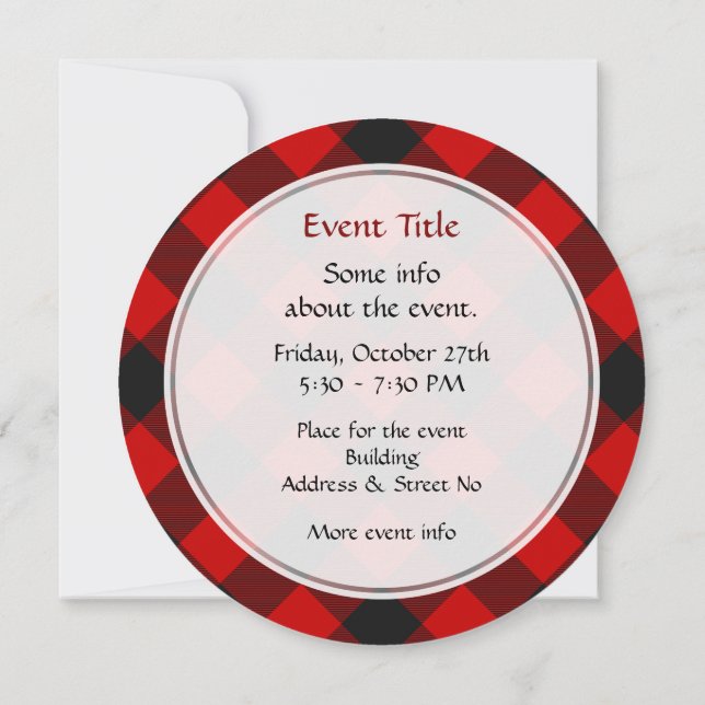 MacGregor Rob Roy Tartan Invitation (Back)