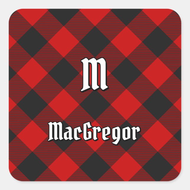 MacGregor Rob Roy Tartan Square Sticker (Front)