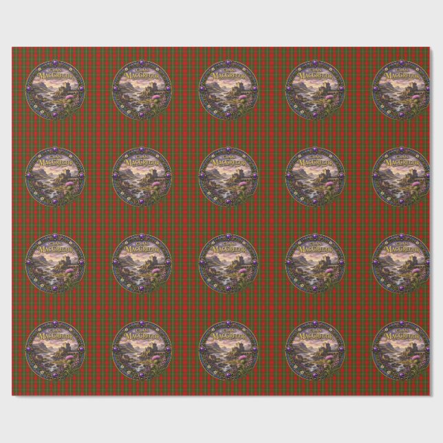 MacGregor Scottish Clan Tartan Wrapping Paper (Flat)