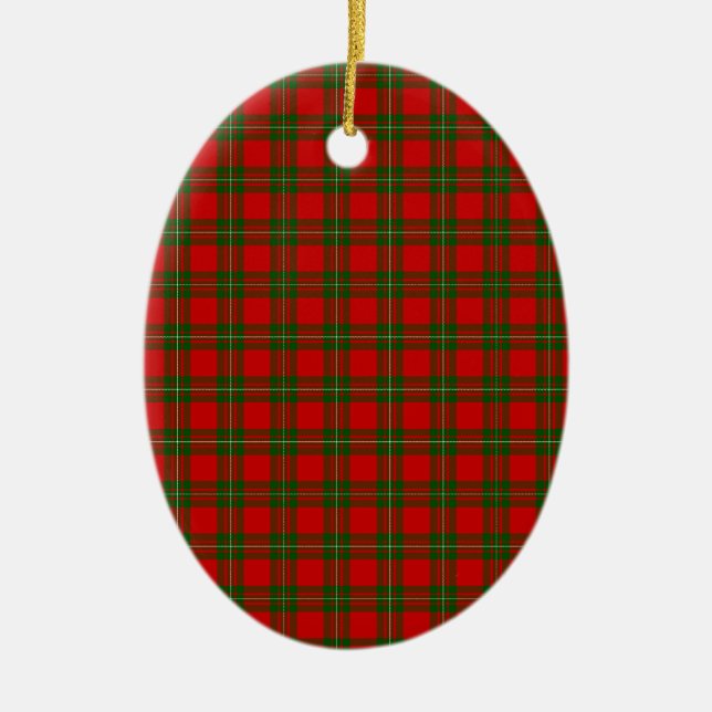 MacGregor Tartan Ceramic Tree Decoration (Front)