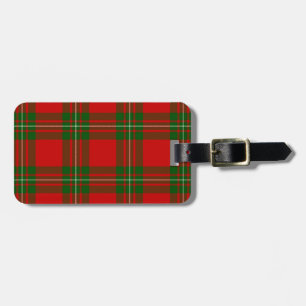 MacGregor tartan red green plaid Luggage Tag