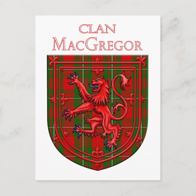 MacGregor Tartan Scottish Plaid Lion Rampant Postcard (Front)