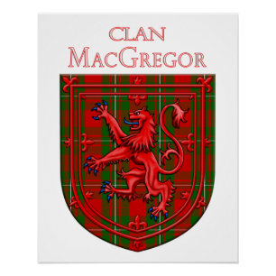 MacGregor Tartan Scottish Plaid Lion Rampant Poster