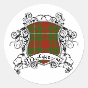 MacGregor Tartan Shield Classic Round Sticker