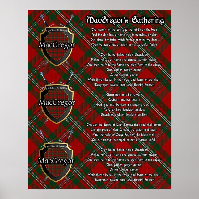 MacGregor's Gathering Clan Tartan Print (Front)