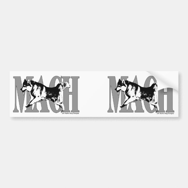 MACH Siberian Husky Bumper Sticker (Front)