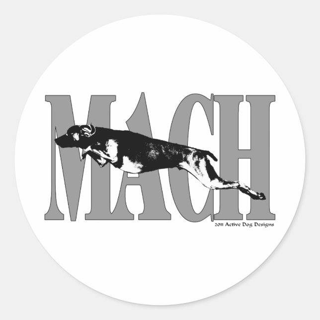 MACH Weimeraner Classic Round Sticker (Front)