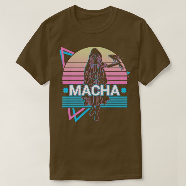 Macha Irish Goddess Ancient Celtic Mythology Retro T-Shirt (Design Front)