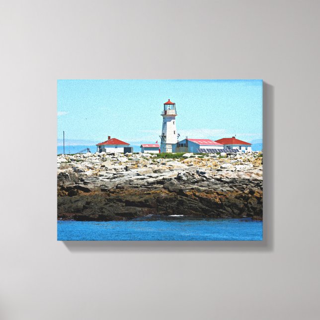 Machias Seal Island Lighthouse Canvas Print (Front)