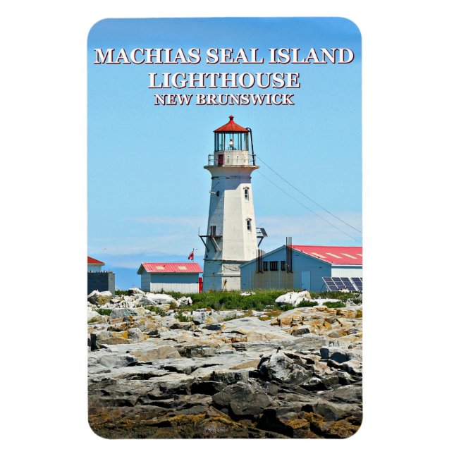 Machias Seal Island Lighthouse Flexi Magnet (Vertical)