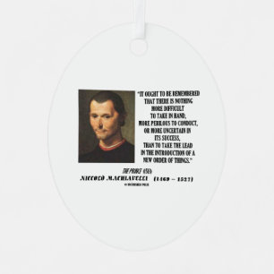 Machiavelli Lead Introduction New Order Of Things Metal Tree Decoration