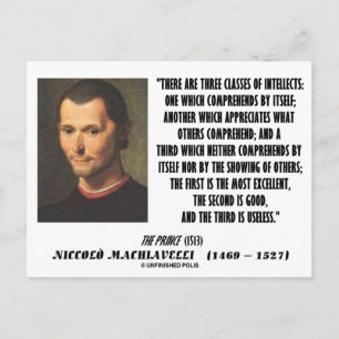 Machiavelli Three Classes Of Intellects Quote Postcard