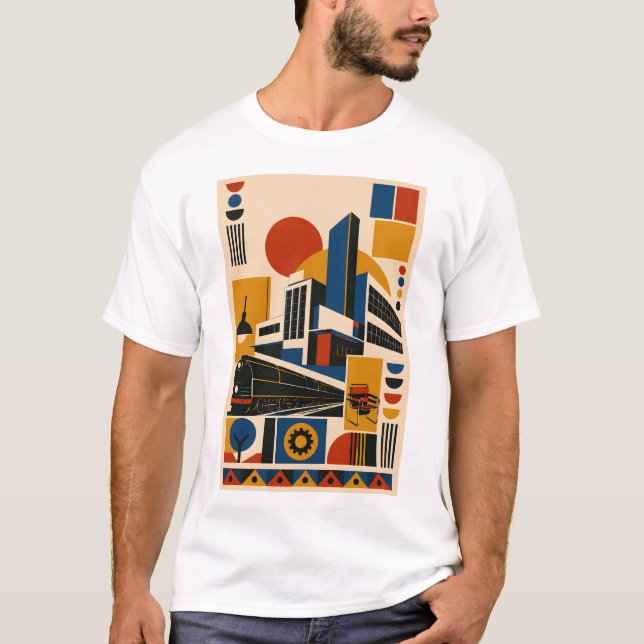 Machine Age – Geometric Art T-Shirt (Front)