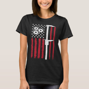 Machine Caliper  Machinist American Flag Tools Dia T-Shirt