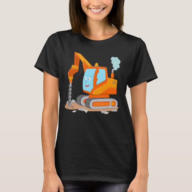 Machine, construction site, construction vehicle,  T-Shirt (Front)
