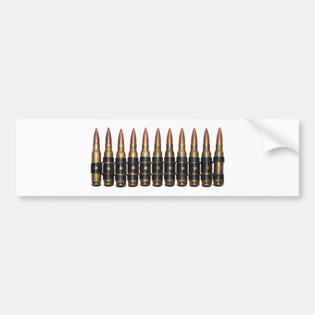 Machine Gun Bullets Bumper Sticker (Front)