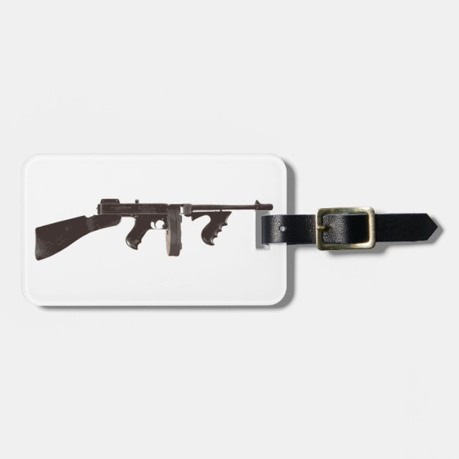 Machine Gun Luggage Tag (Front Horizontal)