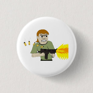 machine gunner 3 cm round badge