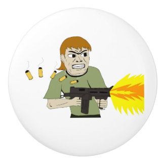 machine gunner ceramic knob