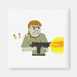 machine gunner magnet