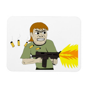 machine gunner magnet
