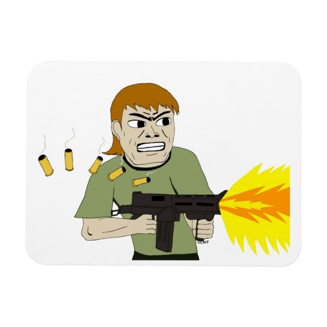 machine gunner  magnet (Horizontal)