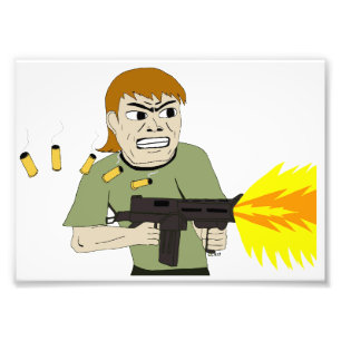 machine gunner photo print