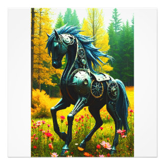 machine horse photo print
