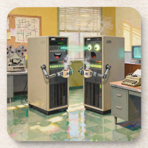 “Machine Language”  -  Humourous Technology        Coaster