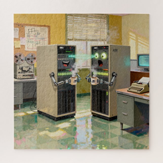 “Machine Language”  -  Humourous Technology        Jigsaw Puzzle (Vertical)