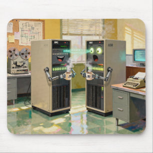 “Machine Language” - Humourous Technology Mouse Pad