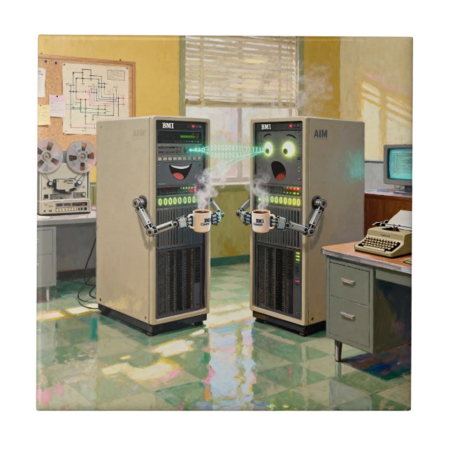 “Machine Language”  -  Humourous Technology        Tile (Front)