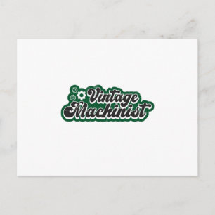 Machine Mechanic CNC Machinist Retro Funny Gift Postcard