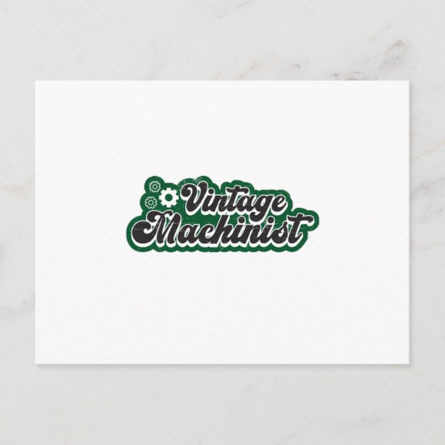 Machine Mechanic CNC Machinist Retro Funny Gift Postcard (Front)