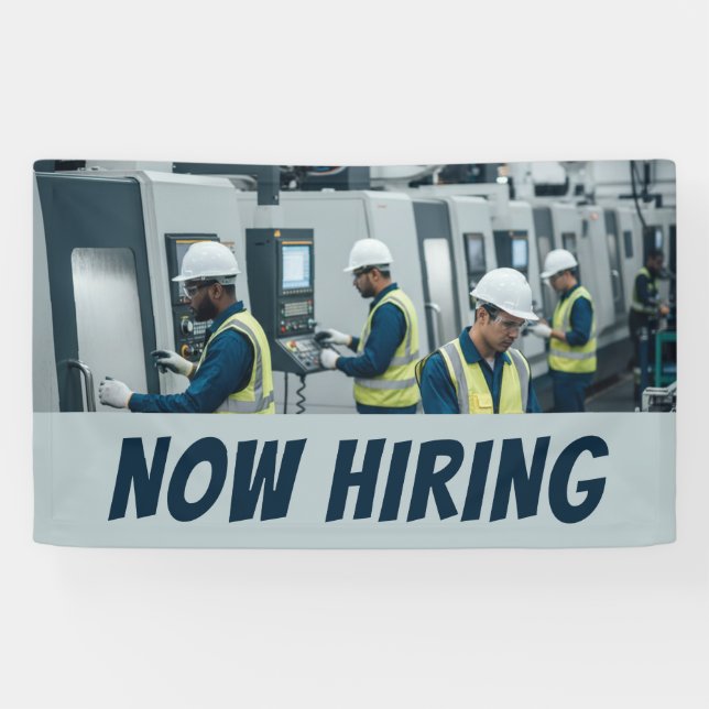 Machine Operators NOW HIRING Banner – Customisable (Horizontal)