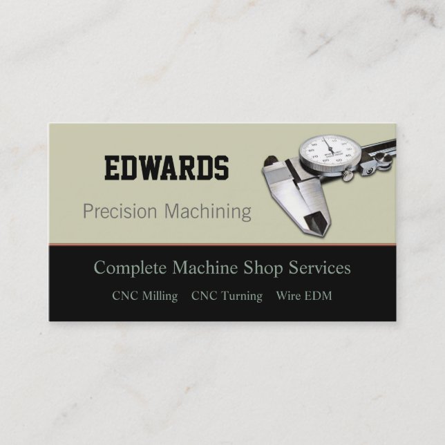Machine Shop Business Card (Front)